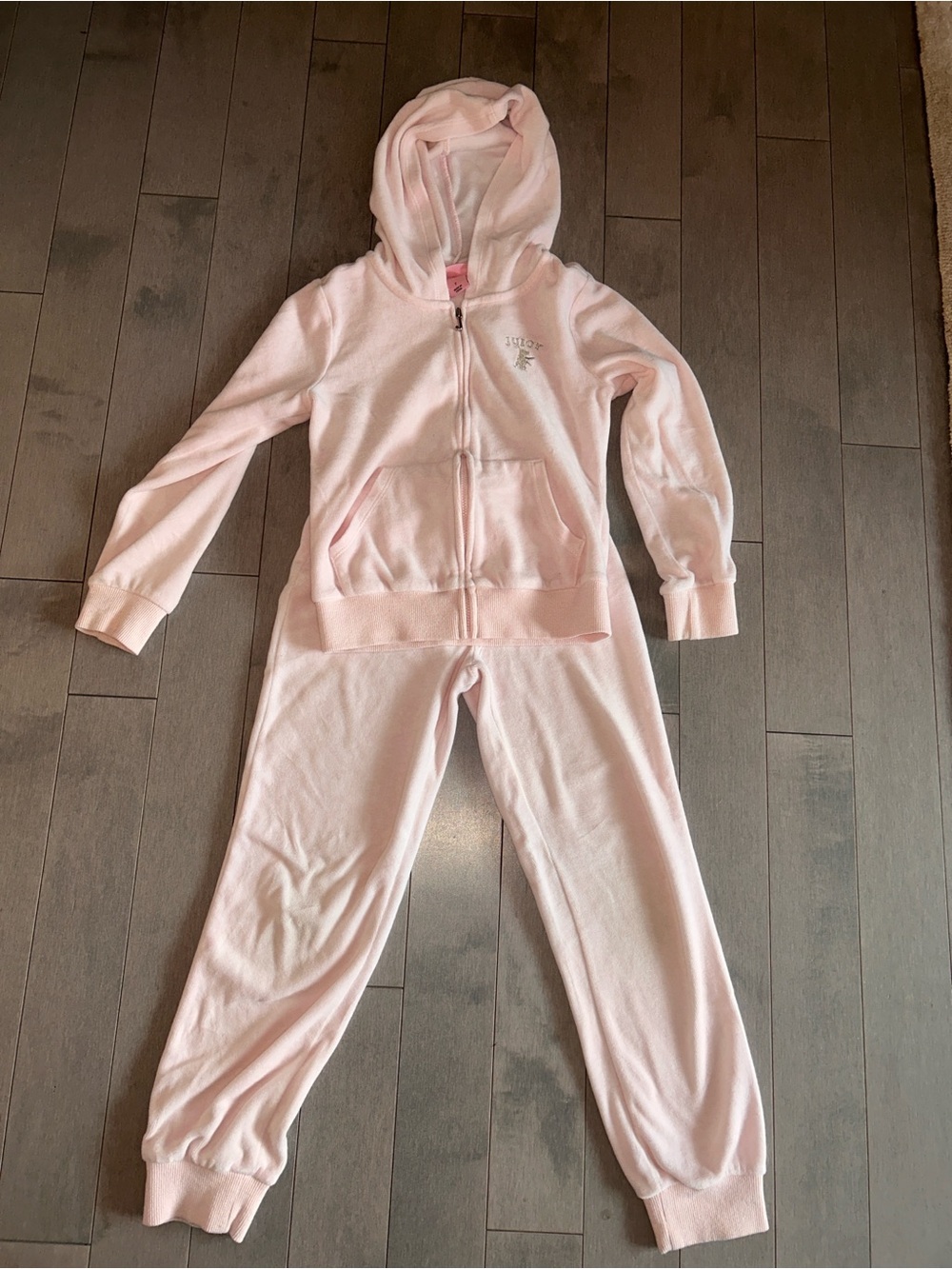 Juicy Couture Pale Pink Girls' Hooded 2pc set